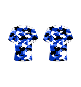 Men's Short Sleeve Camouflage T-Shirt Blue Black <b>White</b> Sublimation Print Breathable Regular Fit O-Neck Casual Wear - Product Image 1