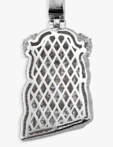 จี้พระเยซูทรงกลมประดับเพชรโมอิสซาไนต์ เงินแท้ 925  งานฮิปฮอป - Product Image 2