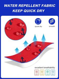 Shorts de bain unisexes pour hommes, séchage rapide, tissu tissé, imprimé floral, au-dessus du genou, légers, respirants, avec cordon de serrage à la taille - Product Image 5