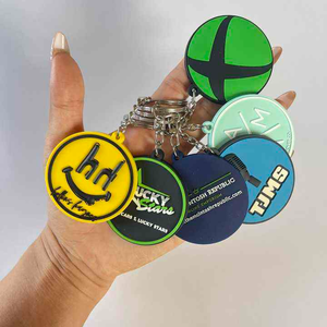 Porte-clés personnalisé avec patch, matériau PVC de haute qualité avec logo en relief doux, design personnalisé pour cadeaux, équipe et événements - Product Image 2