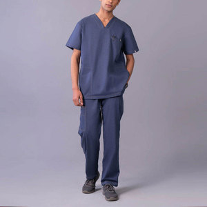 Uniforme d'infirmier/unisexe pour homme, haut en coton et polyester tissé, uniforme d'hôpital à manches courtes avec poches - Product Image 3