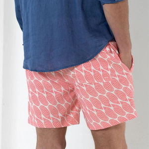 Shorts de bain pour hommes, décontractés, séchage rapide, cordon de serrage à la taille, poches latérales, impression par sublimation, polyester, plage, surf, sports nautiques - Product Image 6