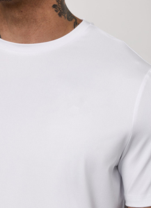 T-shirt décontracté uni en polyester/coton épais 200g avec col robuste et impression numérique pour homme - Product Image 3