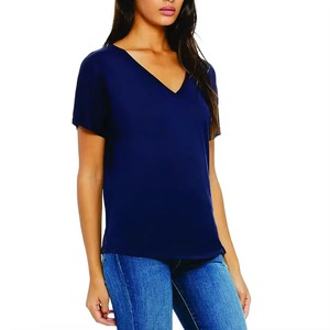 Camisetas de Mujer de Secado Rápido y Transpirables con Cuello en V, Manga Corta, Poliéster/Algodón, la Mejor Calidad - Product Image 6