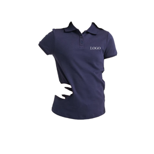 Polo décontracté à manches courtes avec logo personnalisé professionnel, 100% coton, séchage rapide, pour les garçons, les filles et les étudiants - Product Image 1