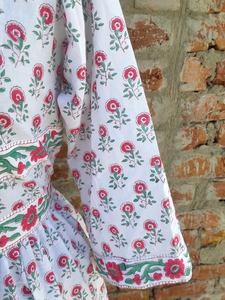 ชุดเดรสยาวคอวีผ้าฝ้ายสไตล์อินเดียชุดเดรสคอวีปักลายดอกไม้ชุดยาวพิมพ์ลาย - Product Image 6