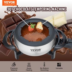 Set di pentole per fonduta elettrica da 8 forchette da 3 quarti in acciaio inossidabile scaldabagno per dessert al formaggio-pentole per il controllo della temperatura da esterno - Product Image 2