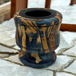 Brûleur d'encens arabe minimaliste moderne à double bol en résine époxy avec mouchetures pour Eid et diffuseur d'aromathérapie - Product Image 1