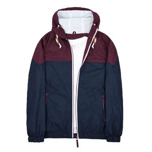 Wholesale Men <b>Waterproof</b> Windbreaker <b>Jacket</b> Lightweight Outdoor Hooded Sportswear Two Tone Patchwork Casual Zip Up Coat Custom - Product Image 3