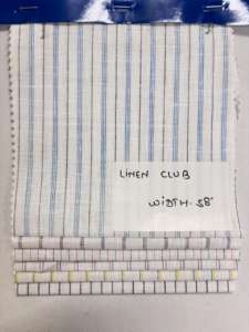 Tela de Lino y Algodón Premium con Rayas, Polialgodón, Ancho 58, para Confección de Camisas para Exportación Internacional - Product Image 2