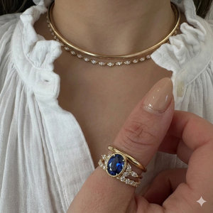 Delicado Collar de Diamantes Marquise en Oro de 14K para Mujer, Joyería Minimalista en Cadena para Combinar, Regalo de Aniversario para Ella, Oro Sólido - Product Image 1