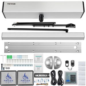 Apriporta automatico Max.220lbs capacità operatore porta a battente per disabilità e elencati 2 telecomandi Wireless 2 pulsanti di uscita 5 ID - Product Image 1
