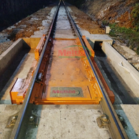 Pont-bascule ferroviaire sur mesure pour trains, capacité 35 000 kg/essieu, précision 1, en acier, vitesse de pesage 3-20 km/h