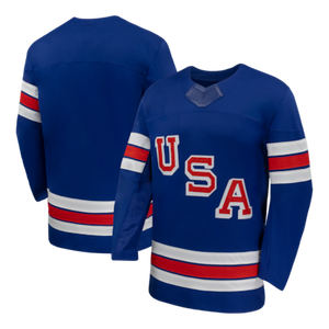 Maillots de hockey sur glace personnalisés pour équipe, uniforme 100 % polyester à manches courtes, impression numérique, séchage rapide, tissu respirant, chemise de sport OEM - Product Image 2