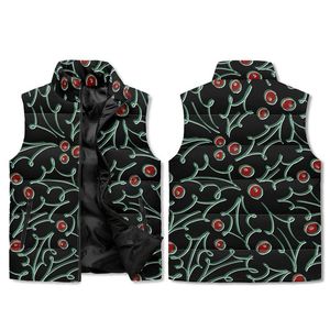 Premium Snowflake Print Puffer Vest Sleeveless Quilted Winter Zip Up Padded Gilet Puffer Vest Men Women Christmas Outerwear <b>Coat</b> - Product Image 5