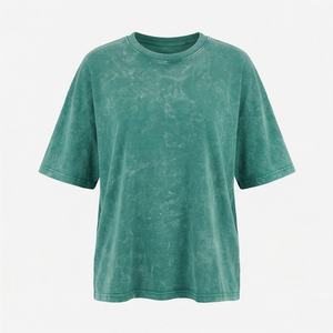 Camiseta de mujer a la moda, vintage, de manga larga, con efecto desgastado, lavado ácido, corte holgado y transpirable para ella. - Product Image 1