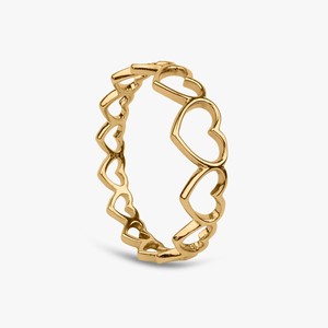 Custom 14K Solid Gold Heart Shape Stackable <b>Ring</b> Dainty Minimalist Modern Solitaire Everyday Wear Fine Jewelry B2B Factory Price - Product Image 1