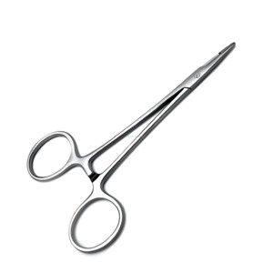 Portaagujas Baby Olsen-Hegar con mordazas lisas de 4.5" (11.5cm), reutilizable, de acero inoxidable, certificado CE ISO, servicio OEM ODM disponible - Product Image 2