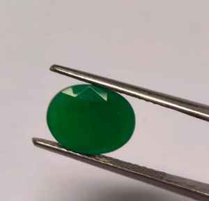 Piedra Preciosa de Esmeralda de Rajasthan, Gema Verde Natural de Corte Ovalado - Product Image 2