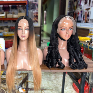 Perruques vietnamiennes les plus vendues en cheveux naturels, perruques Lace Front en cheveux vierges vietnamiens, lisses comme des baguettes, bouclées et volumineuses, personnalisables - Product Image 1