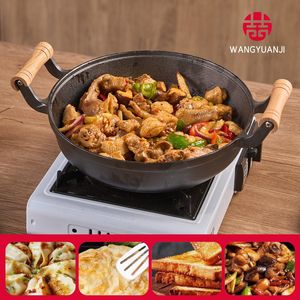 WANGYUANJI Sartén de Hierro Fundido de 11.8 Pulgadas con Mango de Madera, Antiadherente y Multifuncional para Uso Doméstico - Product Image 6