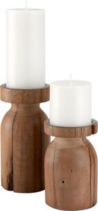 Porte-bougie en bois rustique de luxe, fait main, support décoratif pour bougie, idéal pour les cadeaux festifs et le style d'intérieur. - Product Image 5