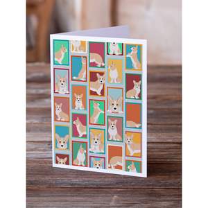 Lunatique A7 taille 5x7 cartes vierges paquet de 8 avec enveloppes mettant en vedette Fawn Cardigan Corgi Images de voeux - Product Image 2