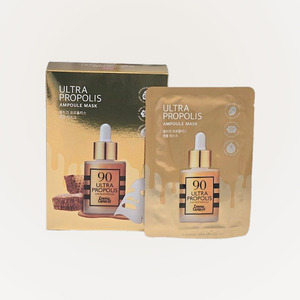 Mascarilla facial rosa JAMINKYUNG Jamingyeong Propolis Ampoule Mask 20g 10 unidades, mascarilla coreana para una piel de cristal. - Product Image 2