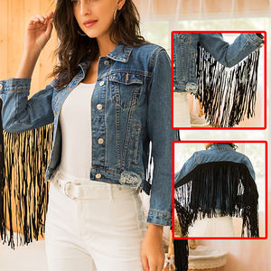 Chaqueta Vaquera Corta Personalizada de Fábrica para Mujer, Diseño Moderno, Chaqueta de Mezclilla de Doble Tela a Precio de Mayoreo - Product Image 4