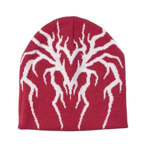 Gorro de Invierno Unisex de Moda, Tejido Jacquard con Logotipo, Adornado con Pedrería, Estilo Urbano Personalizado, con Diseño de Lazos de Puntos, para Uso en la Playa o en el Trabajo - Product Image 1