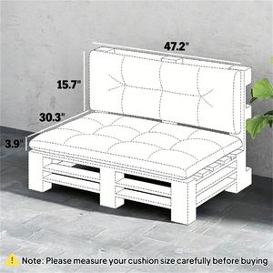 Cuscini per Sedute da Giardino Grigio Scuro, Cuscini e Imbottiture per Esterni (Solo Cuscini) - Product Image 6
