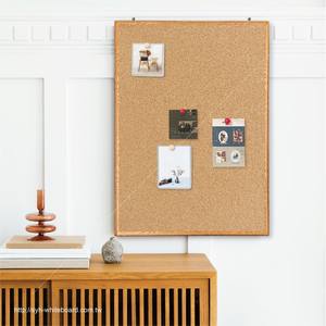 Tablero de Corcho con Marco de Imitación Madera, Tablero de Notas, Tablero de Anuncios, Decoración de Pared - Product Image 6