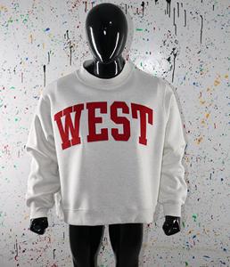 เสื้อสเวตเชิ้ตผ้าคอตตอน100% หนาวมีฮู้ดแบบตะวันตกผ้าแอชสีเทาสีแดงล้วนแบบสั่งทำสำหรับฤดูหนาว - Product Image 2