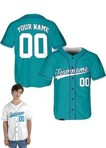 เสื้อเจอร์ซีย์เบสบอลผ้าโพลีเอสเตอร์100% พร้อมโลโก้และตัวเลขแบบกำหนดเองและแห้งเร็วสำหรับผู้ใหญ่ - Product Image 2