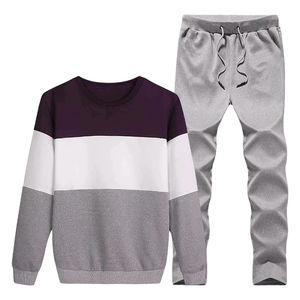 Ensemble de survêtement athlétique respirant en polaire polyester uni pour homme, avec sweat à capuche et pantalon de jogging – Collection Hiver 2026 (Vente en gros) - Product Image 3