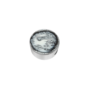 Caja de ajuste de cable ajustable con cierre de resorte, de plata de ley 925 chapada en plata premium, con ópalo dendrítico clásico de formas mixtas y ajuste de bisel. - Product Image 3