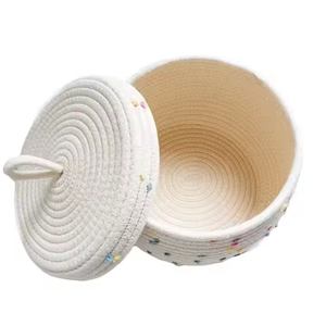 Colorful Dot Basket With Lid For Kitchen Storage Stylish Organizer Food Items And <b>Home</b> <b>Essentials</b> Multipurpose Use From India - Product Image 5