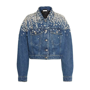 Veste en jean pour femmes en gros pour les magasins de vêtements universitaires, marque privée, personnalisation, vente en gros, usine - Product Image 2
