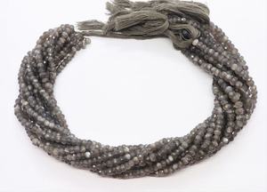 Perles Rondelles Facettées en Pierre de Lune Grise AAA 4,5-5,5 MM, Perles Rondelles en Pierre de Lune Grise Naturelle, Perles de Lune de 13 Pouces - Product Image 4