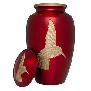 Urne commémorative funéraire en laiton de style exécutif pour cendres d'adultes, avec finition décorative lisse - Product Image 5