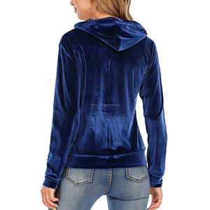 2025 Winter New Design Comfortable Adult Fashion Custom Made Velvet Warm Winter Wholesale Unique Style <b>Hoodies</b> For Women - Product Image 3