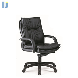 Chaise de bureau à dossier haut avec revêtement en cuir - Product Image 3