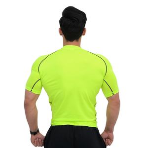 Alta calidad al por mayor ropa de gimnasio logotipo personalizado transpirable compresión transpirable gimnasio Atlético camiseta de secado rápido Deporte Camiseta - Product Image 2