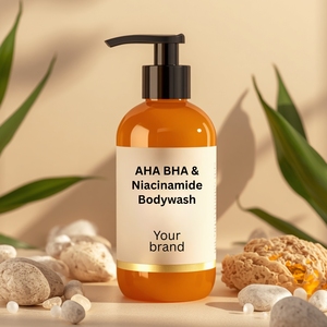 Gel Douche Éclaircissant AHA BHA Niacinamide Acide Salicylique pour une Peau Radieuse et Contrôle du Sébum – Services OEM ODM Marque Privée - Product Image 3