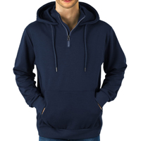 Sweat à capuche à fermeture éclair quart de tour OEM ODM, sweats à capuche personnalisés en mélange de coton, fabricant de vêtements sous marque privée, fournisseur de vêtements en gros