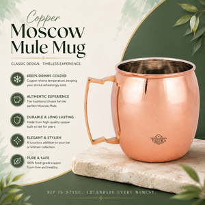 Hot Selling 16 OZ Solid Moscow Mule <b>Copper</b> Mug With Brass Handle Cocktail Drinking <b>Cup</b> For Party Gifting Barware Use - Product Image 4