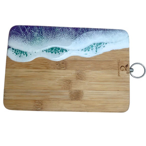 Planche à découper en bois époxy Thanh Tung Thinh, motif océan, avec support, écologique, non toxique, durable, en provenance du Vietnam - Product Image 5