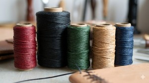 ด้ายถักเคลือบแว็กซ์แบบแบน เป็นมิตรกับสิ่งแวดล้อม 100% โพลีเอสเตอร์ สำหรับพันมอเตอร์ - Product Image 2