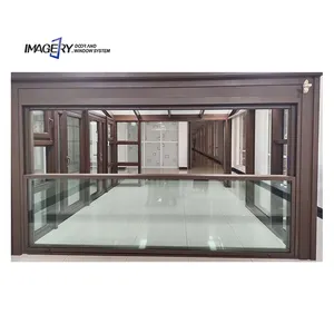 Imagery 168 Large Glass Vertical Intelligent Electric Aluminum Lifting Up Window With Screen Household