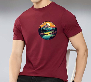 T-shirt en coton à col rond pour homme, coupe classique, uni, décontracté, à manches courtes, idéal pour la gym, l'entraînement et la mode, pour le marché mondial. - Product Image 1